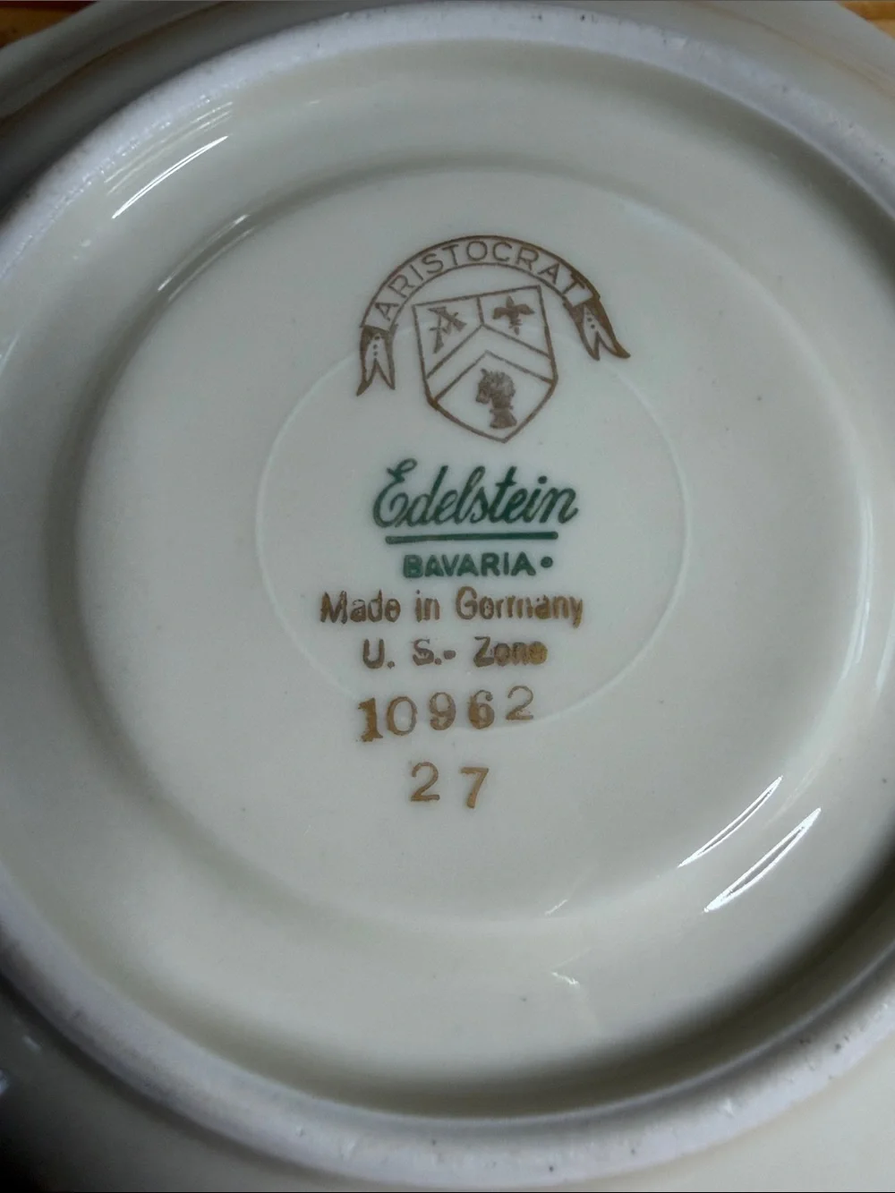 Vintage Edelstein Bavaria Aristocrat Teacup Set US Zone